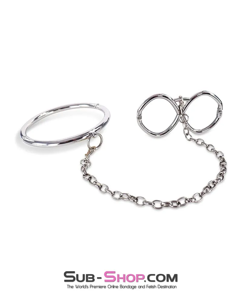 0243M   Hex Key Locking Steel Collar & Cuffs – Secure Metal Bondage System