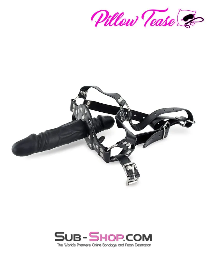 0532DL      Penis Gag Trainer with External Dildo. Black