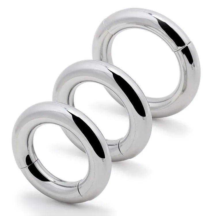 0685M      Babe Magnet Stainless Steel Magnetic Ball Stretcher Ring. Large