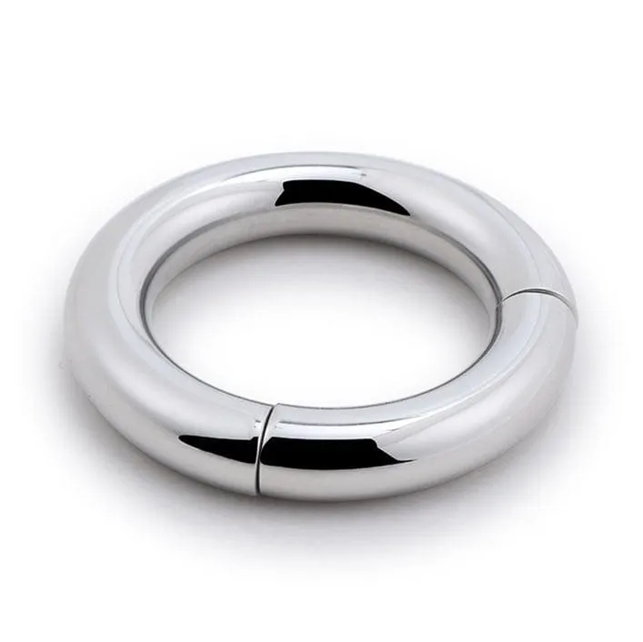 0685M      Babe Magnet Stainless Steel Magnetic Ball Stretcher Ring. Large