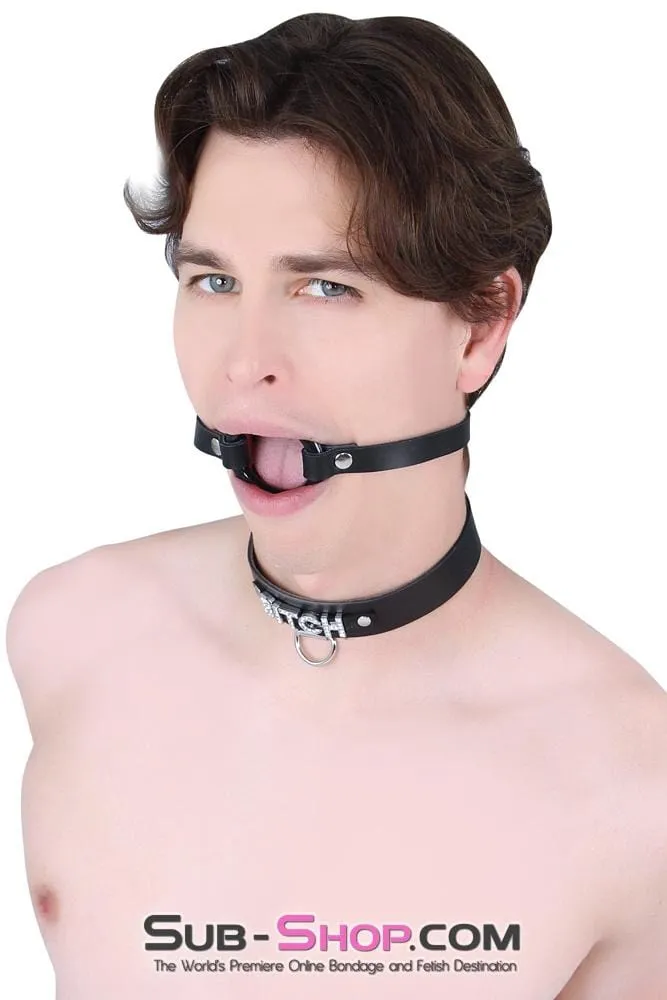 1442A-L-SIS      Pretty Sissy Hussy Smooth Plastic Ring Gag. Large Mistress Sessions Ring