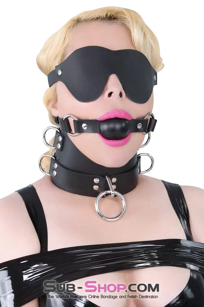 1454A      In The Dark Leather Buckling Blindfold