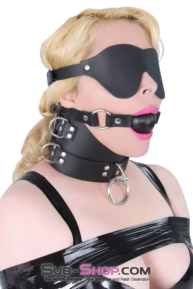 1454A      In The Dark Leather Buckling Blindfold