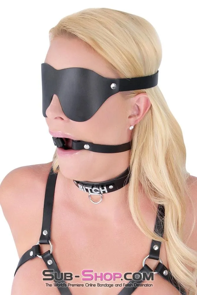 1454A      In The Dark Leather Buckling Blindfold