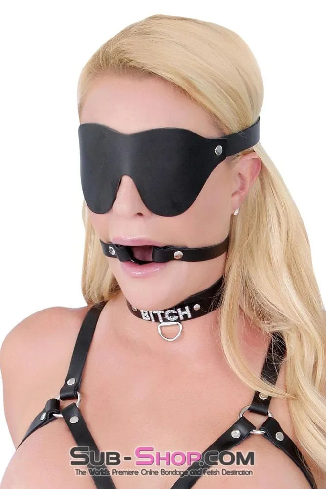 1454A      In The Dark Leather Buckling Blindfold