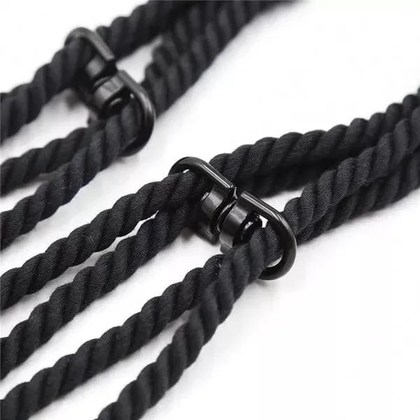 2344DL      Black Rope Hogtie Cuffs