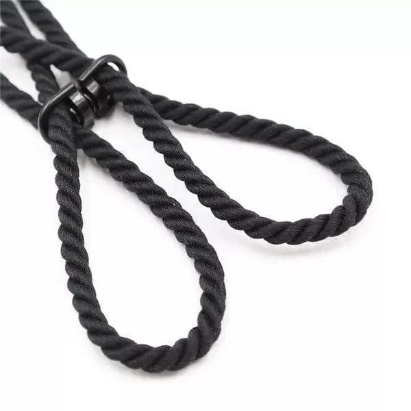 2344DL      Black Rope Hogtie Cuffs