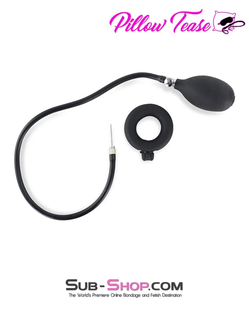 2347DL      Inflatable Rubber Cock Ring With Removable Pump Hose