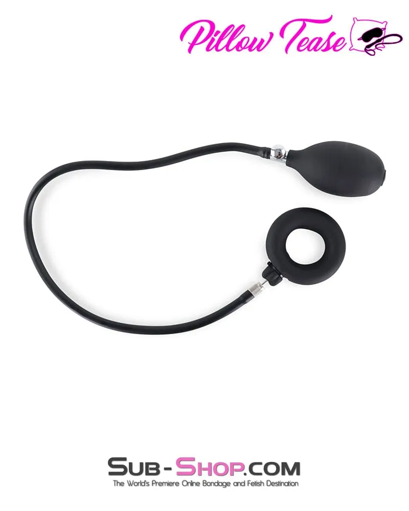 2347DL      Inflatable Rubber Cock Ring With Removable Pump Hose