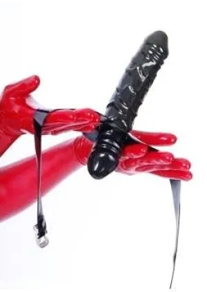2484D-SIS      Female Domination Latex Sissy Double Penis Gag
