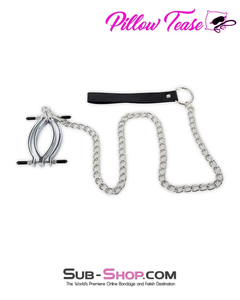 2703M      Pussy Trap Steel Labia Clamp with Leash