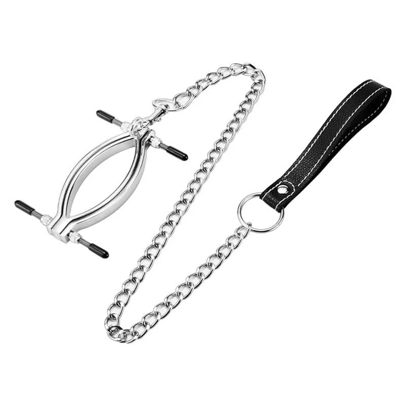 2703M      Pussy Trap Steel Labia Clamp with Leash