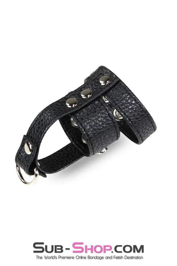 3786HS-SIS      Sissy's Leather Ball Stretcher with Cock Ring