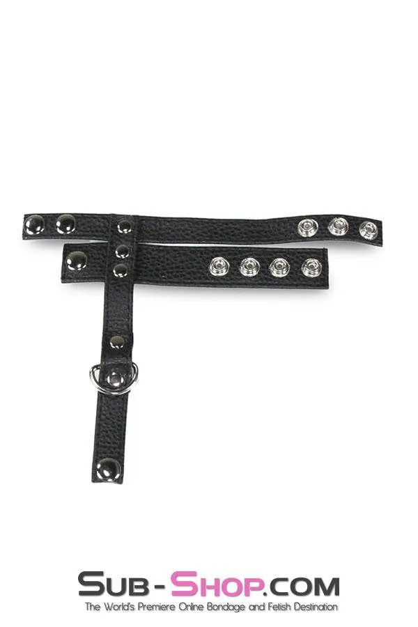 3786HS-SIS      Sissy's Leather Ball Stretcher with Cock Ring