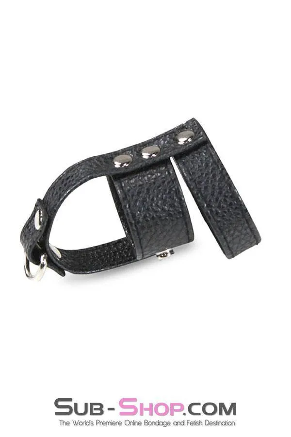 3786HS-SIS      Sissy's Leather Ball Stretcher with Cock Ring