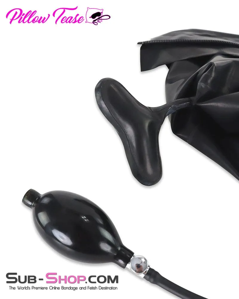 4790DL      Latex Bondage Hood with Inflatable Gag