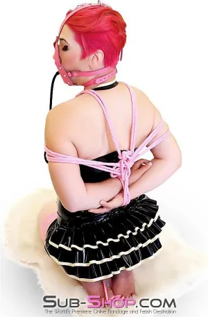 7043RC-SIS      Puur-fectly Sissy Pink Soft Cotton Braided Bondage Rope. 32 Ft.
