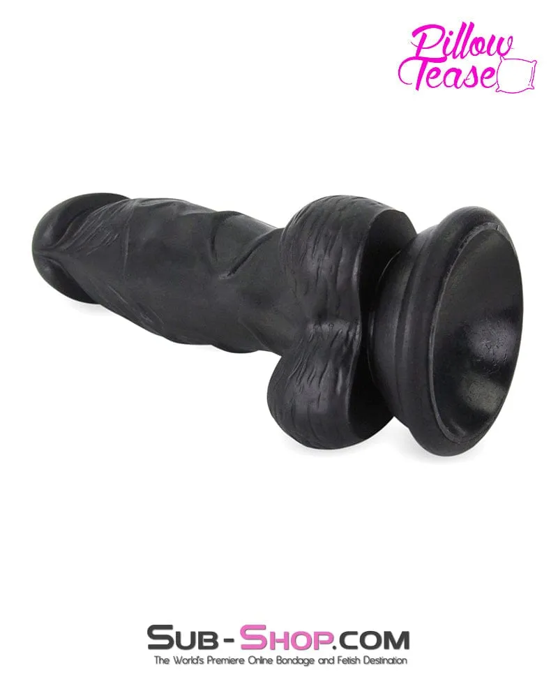 7332M-SIS      Liquid Silicone Colours Dildo Sissy Pleasure - Black 6.5