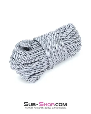 7813RS      Silver Linings Silky Braided Silver Bondage Rope - MEGA Deal