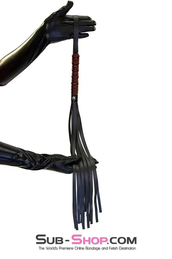 9032DL      To The Woodshed Wooden Handle 25 Flogger Whip