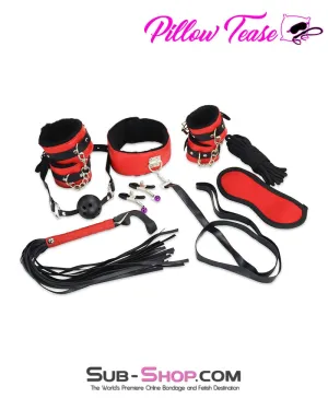 9756DL      Tie Me. Clamp Me. Whip Me 8 Pc Bondage Kit