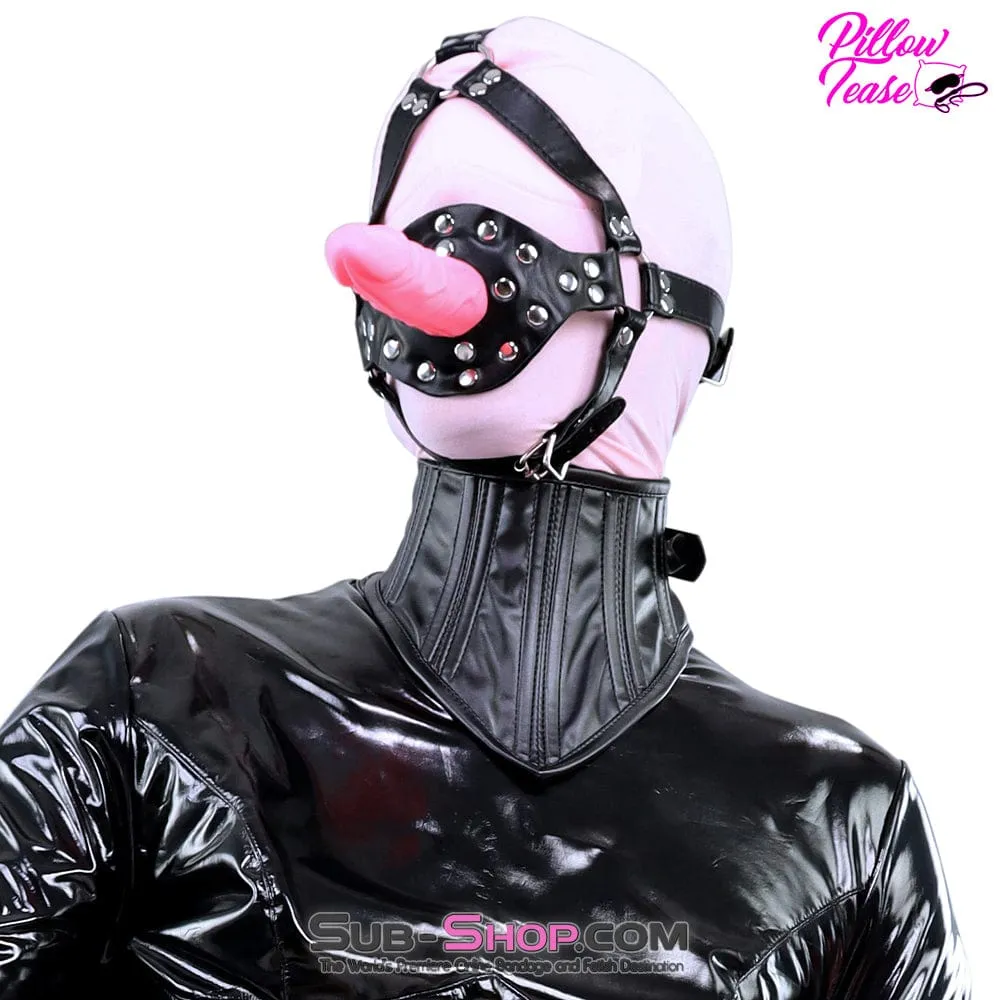 9866DL      Penis Gag Trainer with External Dildo. Pink
