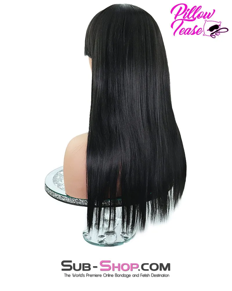 9959AE      21 Long Straight Black Roleplay Sex Wig