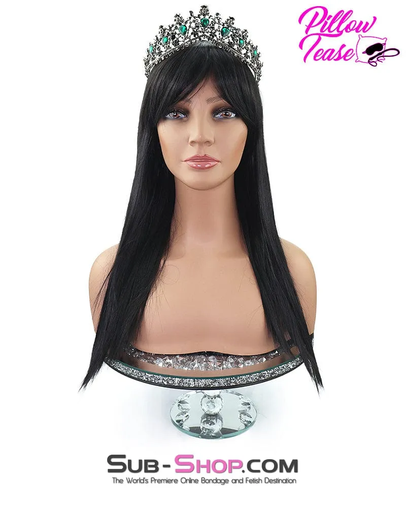 9959AE      21 Long Straight Black Roleplay Sex Wig