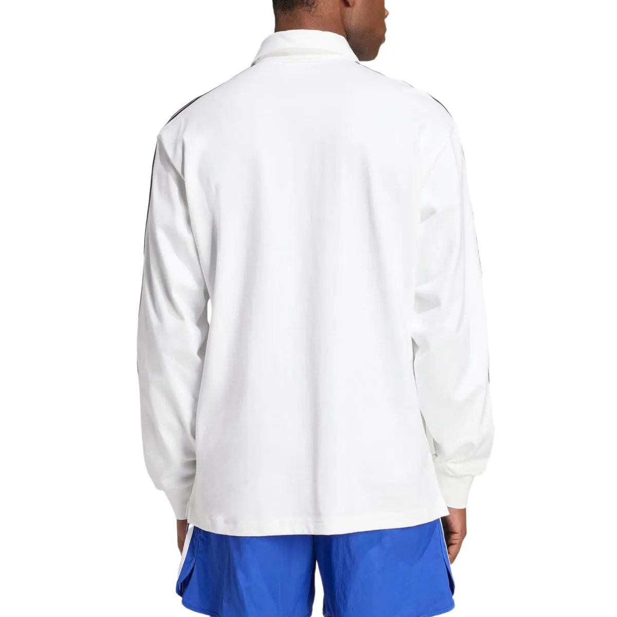 Adidas Adicolor Long Sleeve Rugby Polo Shirt - White