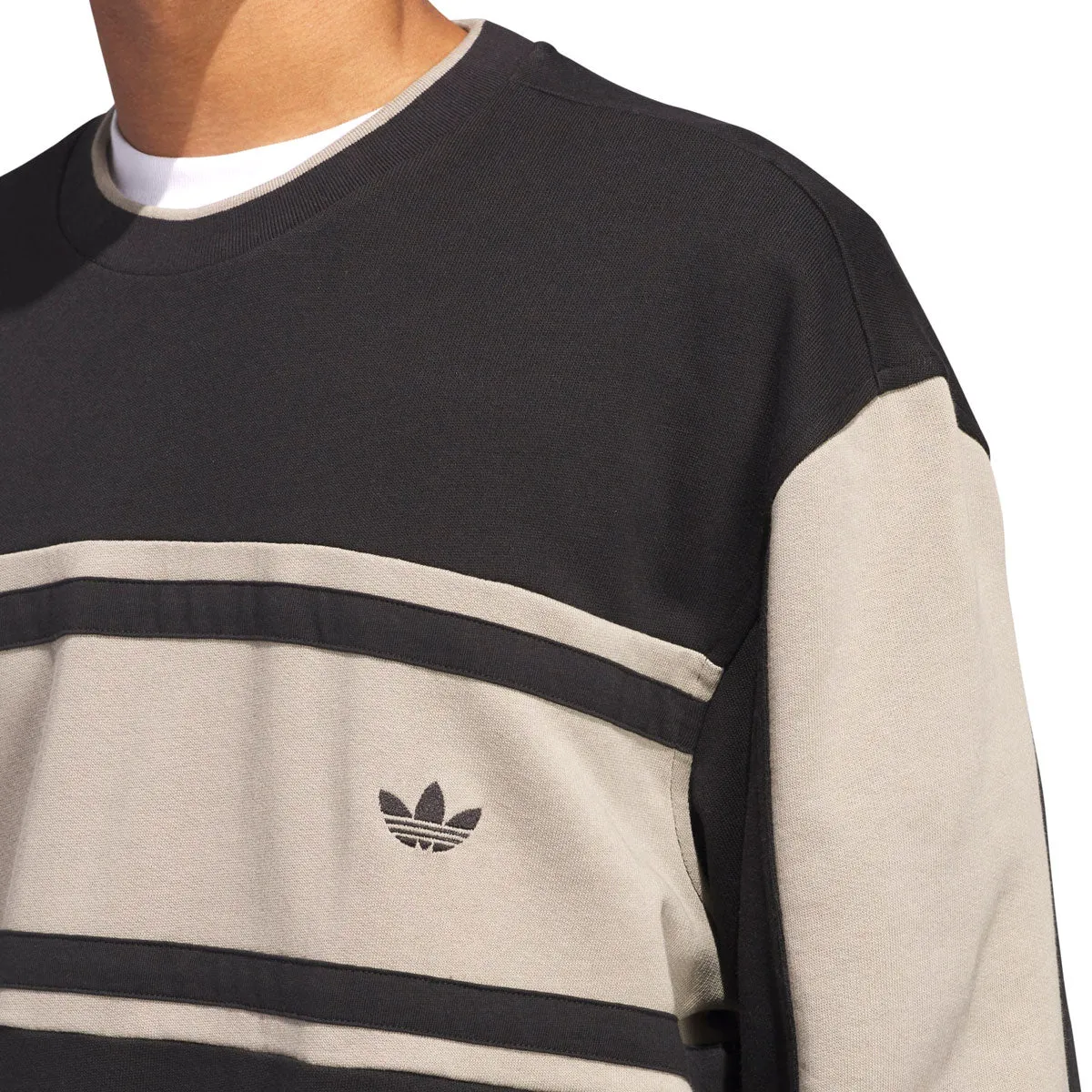 Adidas Skate Crew Sweatshirt - Black/Beige