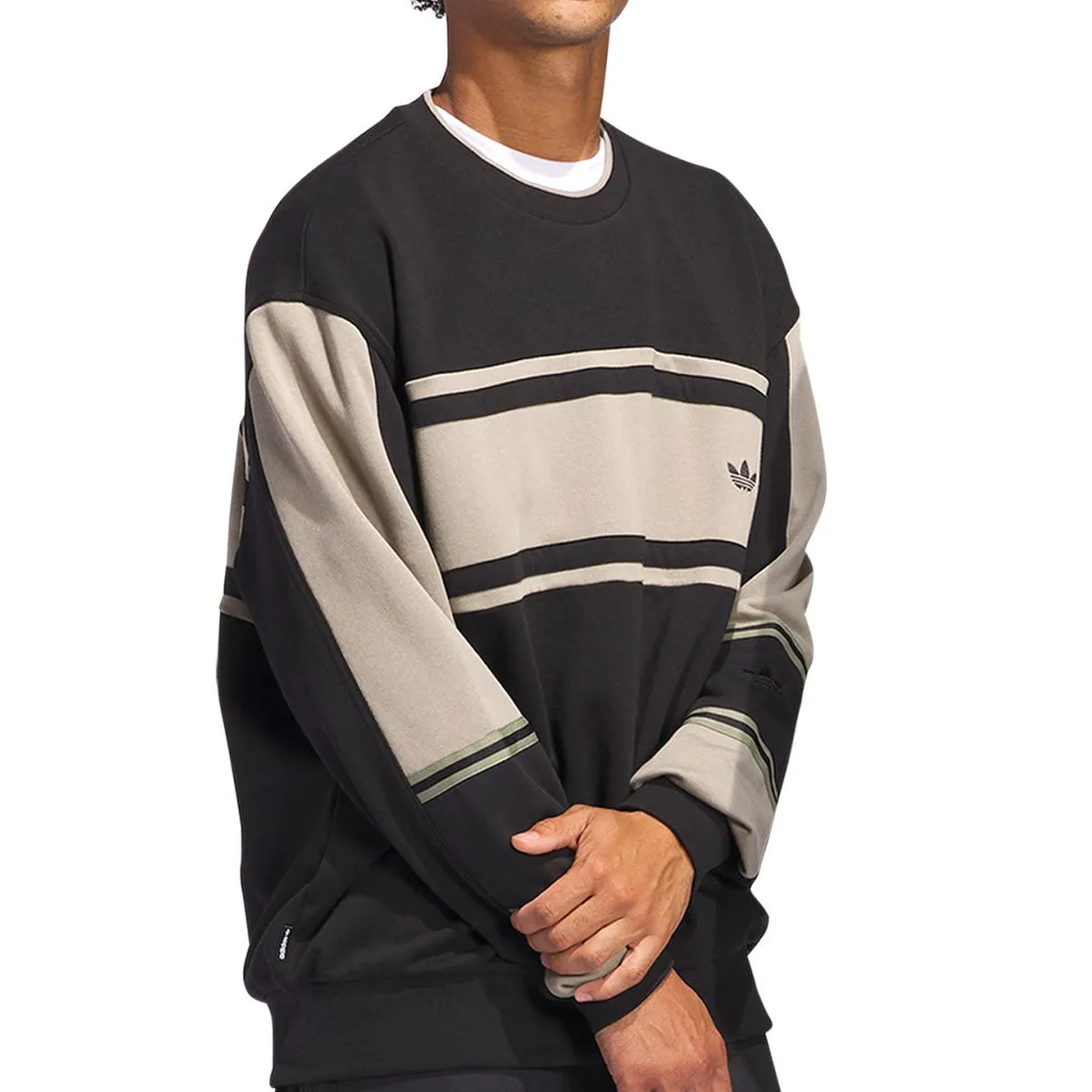 Adidas Skate Crew Sweatshirt - Black/Beige