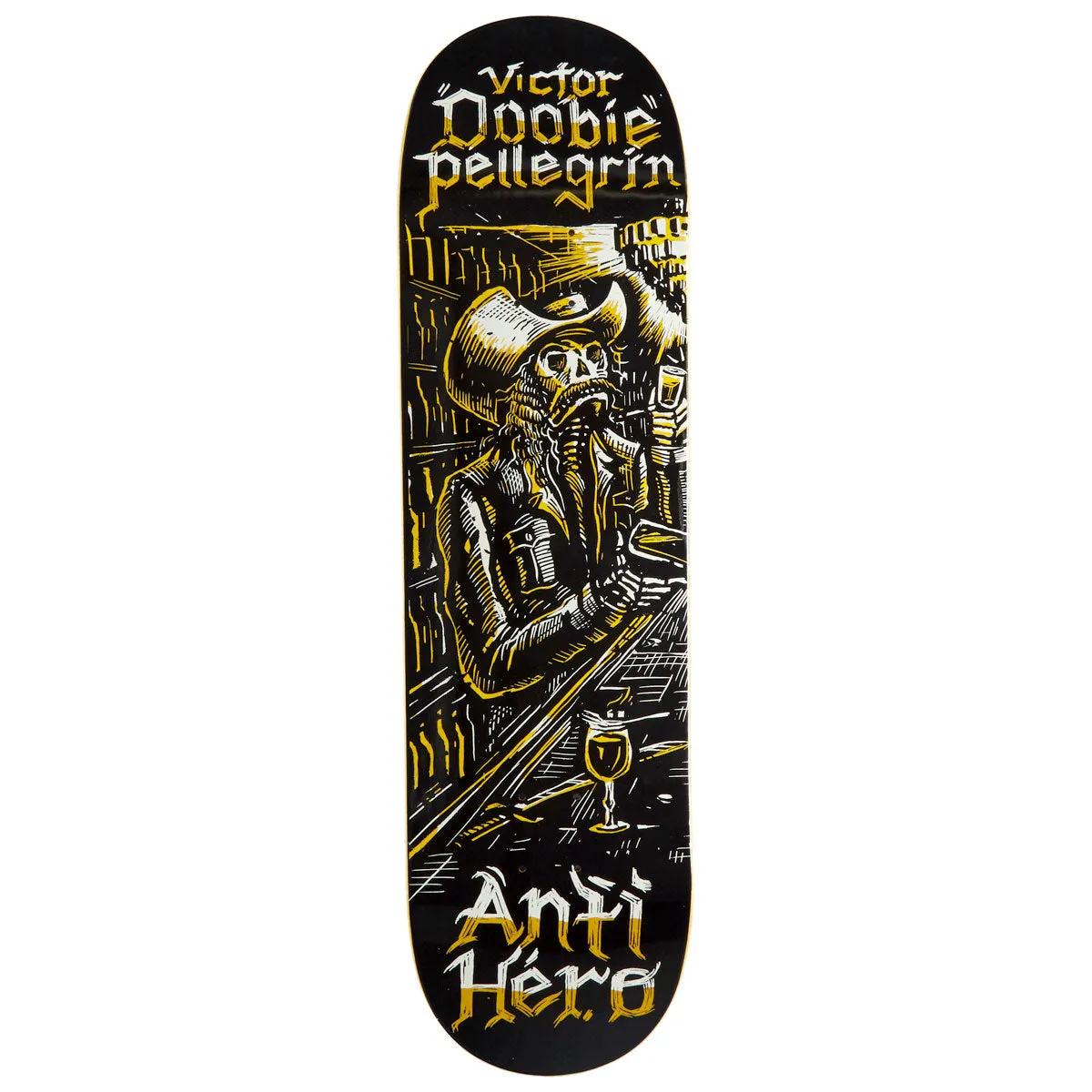 Anti-Hero Doobie Absentes Skateboard Deck - Black - 8.75"