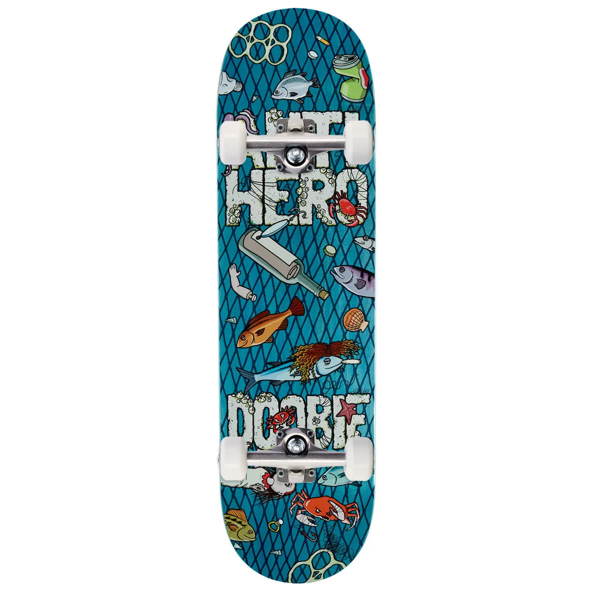 Anti-Hero Doobie Catch Of The Day Skateboard Complete - Sea Blue - 8.75"