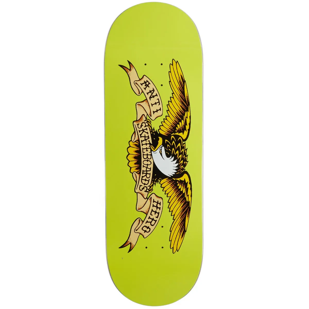 Anti-Hero Team Shaped Eagle Horse Pill Skateboard Deck - Yellow - 10.00"