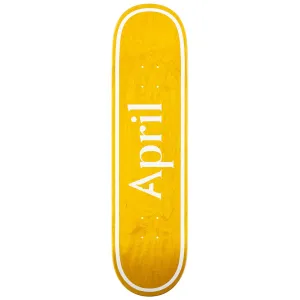 April OG Logo Skateboard Deck - Yellow - 8.38"