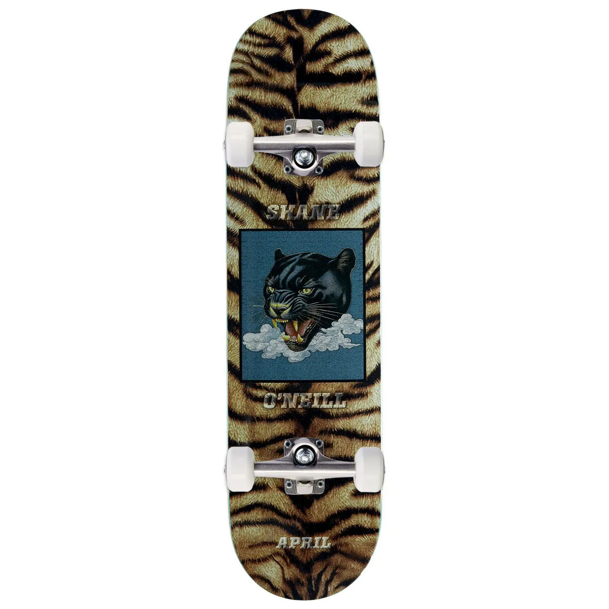 April Shane O'Neill Leopard Skateboard Complete - 8.125"