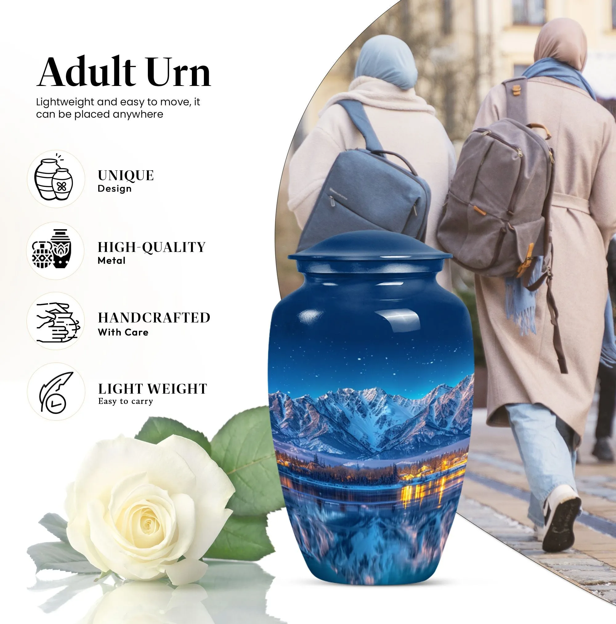 Aurora Borealis Memorial Urn: A Cherished Remembrance for Women