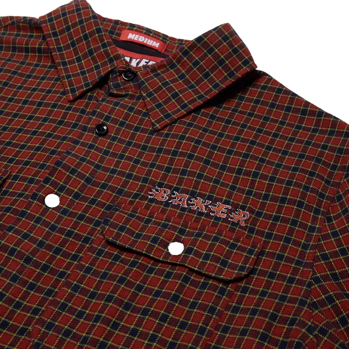Baker Flames Flannel Shirt - Red