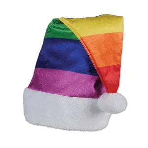 Beistle - Holiday Rainbow Santa Party Hat Costume Accessory (Rainbow)