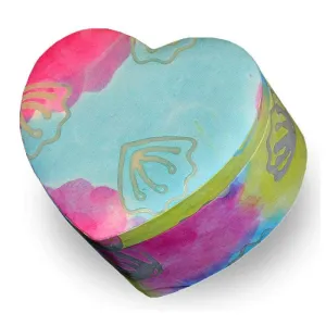 Biodegradable Heart Earth Urn In Tie Dye
