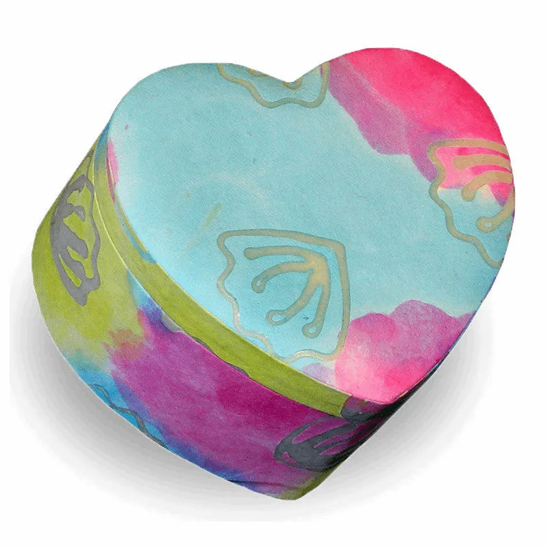 Biodegradable Heart Earth Urn In Tie Dye