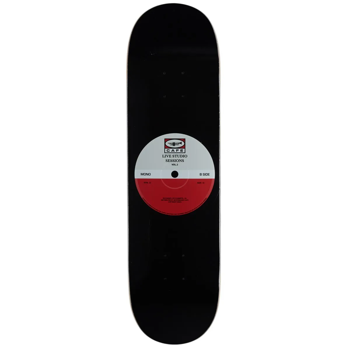 Cafe 45 Retro Edition Skateboard Deck - Grey/Cardinal - 8.38"