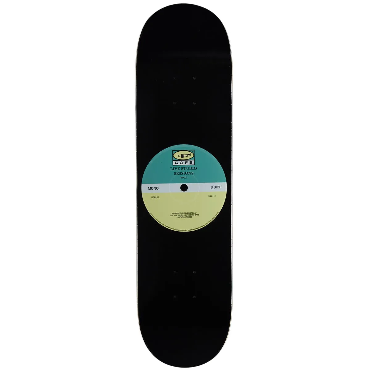 Cafe 45 Retro Edition Skateboard Deck - Teal/Cream - 8.125"