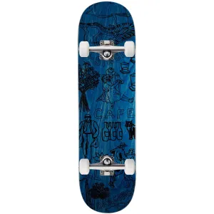 Cafe Gaurab Sketches C2 Shape Skateboard Complete - Blue - 8.25"