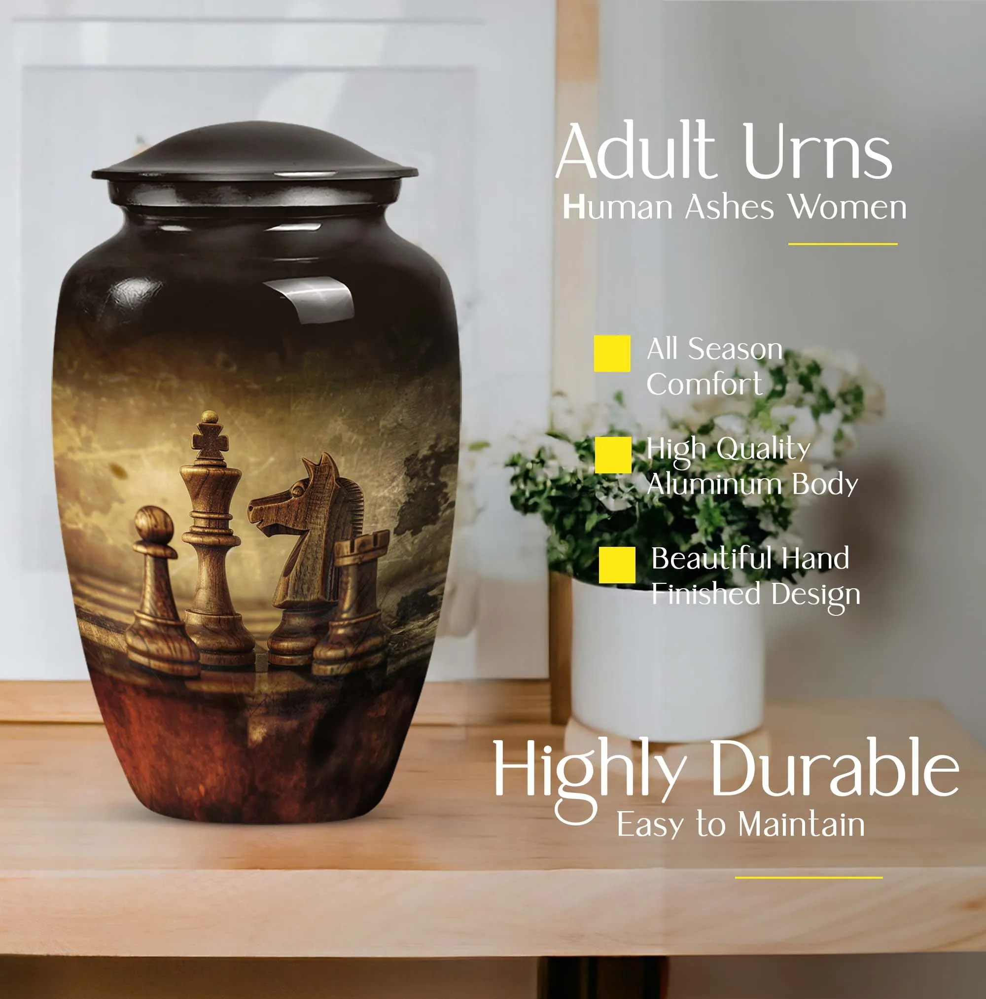 Chess Cremation Urn: Large Urn For Champions - Customizable