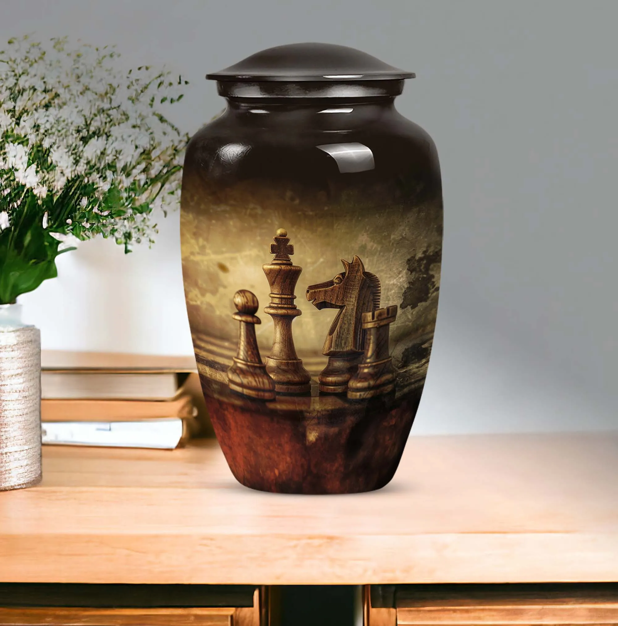 Chess Cremation Urn: Large Urn For Champions - Customizable