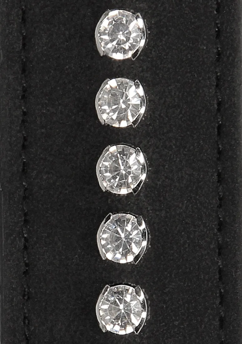 Diamond Studded Wrist Cuffs - Black