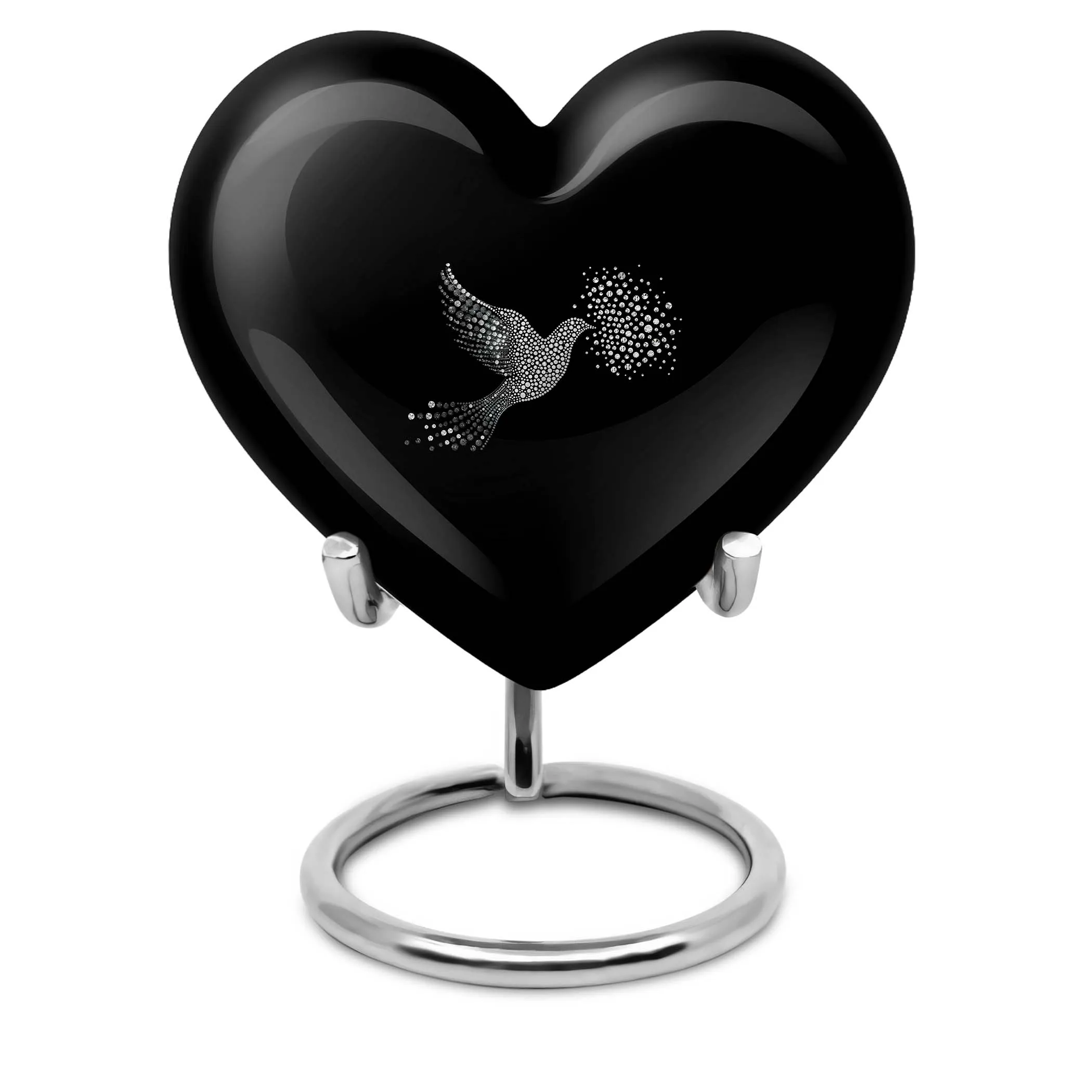 Dove Urn Cremation Pride - Eternity Heart Unveiled for Adult Ashes