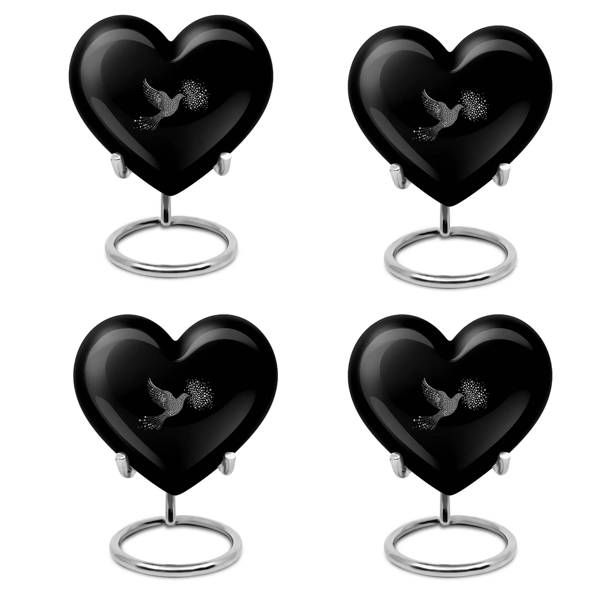 Dove Urn Cremation Pride - Eternity Heart Unveiled for Adult Ashes