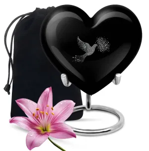 Dove Urn Cremation Pride - Eternity Heart Unveiled for Adult Ashes
